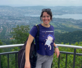 Cansu on top of the Uetliberg, a small mountain in Zürich